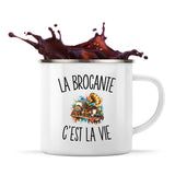 Mug Métal Émaillé La Brocante c’est la vie