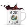 Mug Métal Émaillé La Carpe c’est la vie