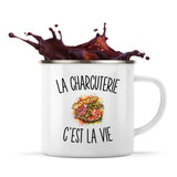 Mug Métal Émaillé La Charcuterie c’est la vie