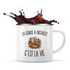 Mug Métal Émaillé La Course À Obstacles c’est la vie