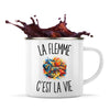 Mug Métal Émaillé La Flemme c’est la vie