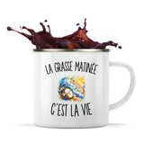 Mug Métal Émaillé La Grasse Matinée c’est la vie