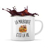Mug Métal Émaillé La Malbouffe c’est la vie