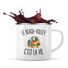 Mug Métal Émaillé Le Beach-Volley c’est la vie