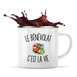Mug Métal Émaillé Le Bénévolat c’est la vie