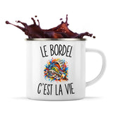 Mug Métal Émaillé Le Bordel c’est la vie