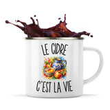 Mug Métal Émaillé Le Cidre c’est la vie
