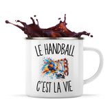 Mug Métal Émaillé Le Handball c’est la vie