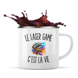 Mug Métal Émaillé Le Laser Game c’est la vie