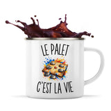 Mug Métal Émaillé Le Palet c’est la vie