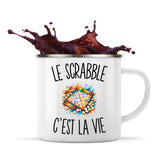 Mug Métal Émaillé Le Scrabble c’est la vie