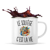 Mug Métal Émaillé Le Solfège c’est la vie