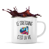 Mug Métal Émaillé Le Stretching c’est la vie