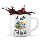 Mug Métal Émaillé Le Van c’est la vie