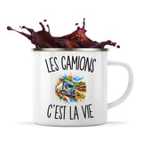 Mug Métal Émaillé Les Camions c’est la vie