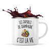 Mug Métal Émaillé Les Capsules de Champagne c’est la vie