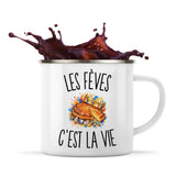 Mug Métal Émaillé Les Fèves c’est la vie