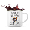 Mug Métal Émaillé Les Poils de Chat Partout c’est la vie