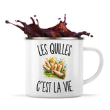 Mug Métal Émaillé Les Quilles c’est la vie