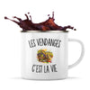 Mug Métal Émaillé Les Vendanges c’est la vie