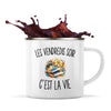 Mug Métal Émaillé Les Vendredis Soir c’est la vie