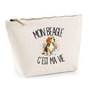 Trousse Beige Mon Beagle c'est ma vie