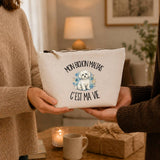 Trousse Beige Mon Bichon Maltais c'est ma vie