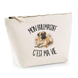 Trousse Beige Mon Bullmastiff c'est ma vie