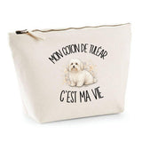 Trousse Beige Mon Coton de Tuléar c'est ma vie