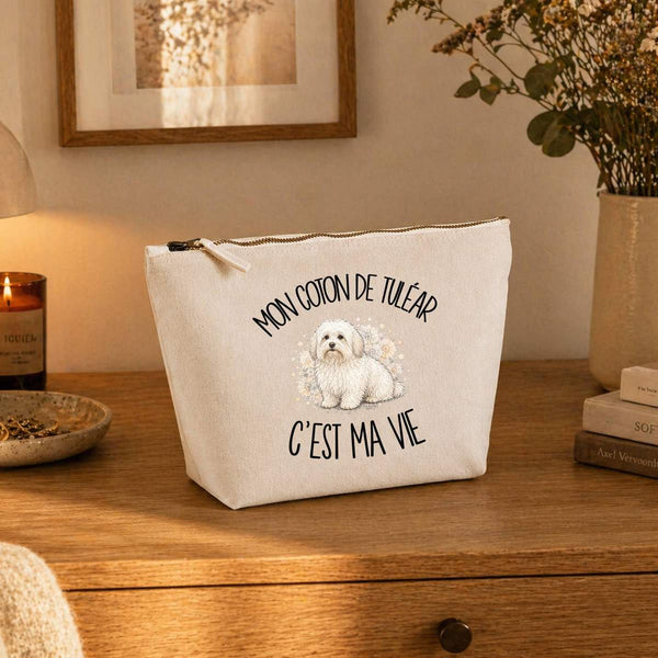 Trousse Beige Mon Coton de Tuléar c'est ma vie