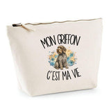 Trousse Beige Mon Griffon c'est ma vie