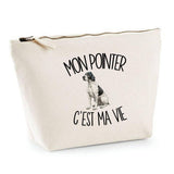 Trousse Beige Mon Pointer c'est ma vie