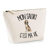 Trousse Beige Mon Saluki c'est ma vie