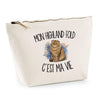 Trousse Beige Mon Highland Fold c'est ma vie