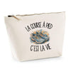 Trousse Beige La course à pied c'est la vie