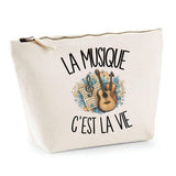 Trousse Beige La musique c'est la vie