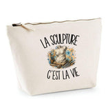 Trousse Beige La sculpture c'est la vie