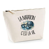 Trousse Beige La natation c'est la vie