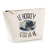 Trousse Beige Le hockey c'est la vie
