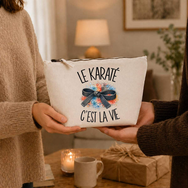 Trousse Beige Le karaté c'est la vie