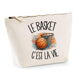 Trousse Beige Le basket c'est la vie