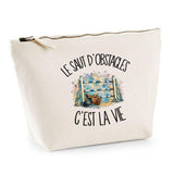 Trousse Beige Le saut d'obstacles c'est la vie