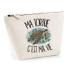 Trousse Beige Ma tortue c'est ma vie