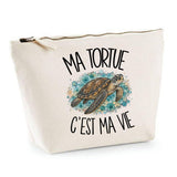 Trousse Beige Ma tortue c'est ma vie