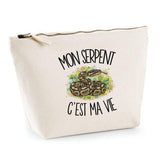Trousse Beige Mon serpent c'est ma vie