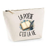 Trousse Beige La poésie c'est la vie