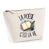 Trousse Beige La poésie c'est la vie