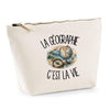Trousse Beige La géographie c'est la vie