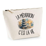 Trousse Beige La méditation c'est la vie