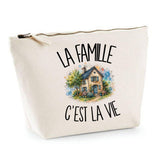 Trousse Beige La famille c'est la vie